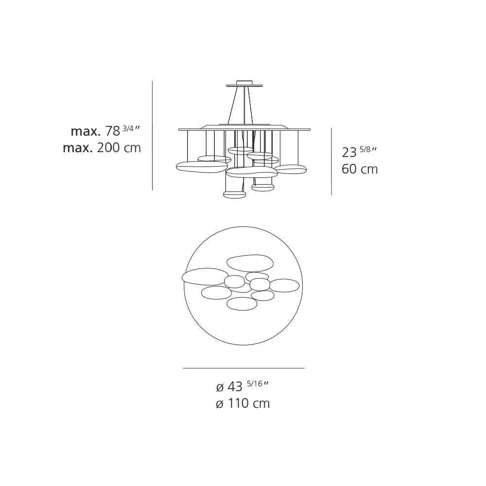 Artemide Mercury suspension lamp LED 3000K