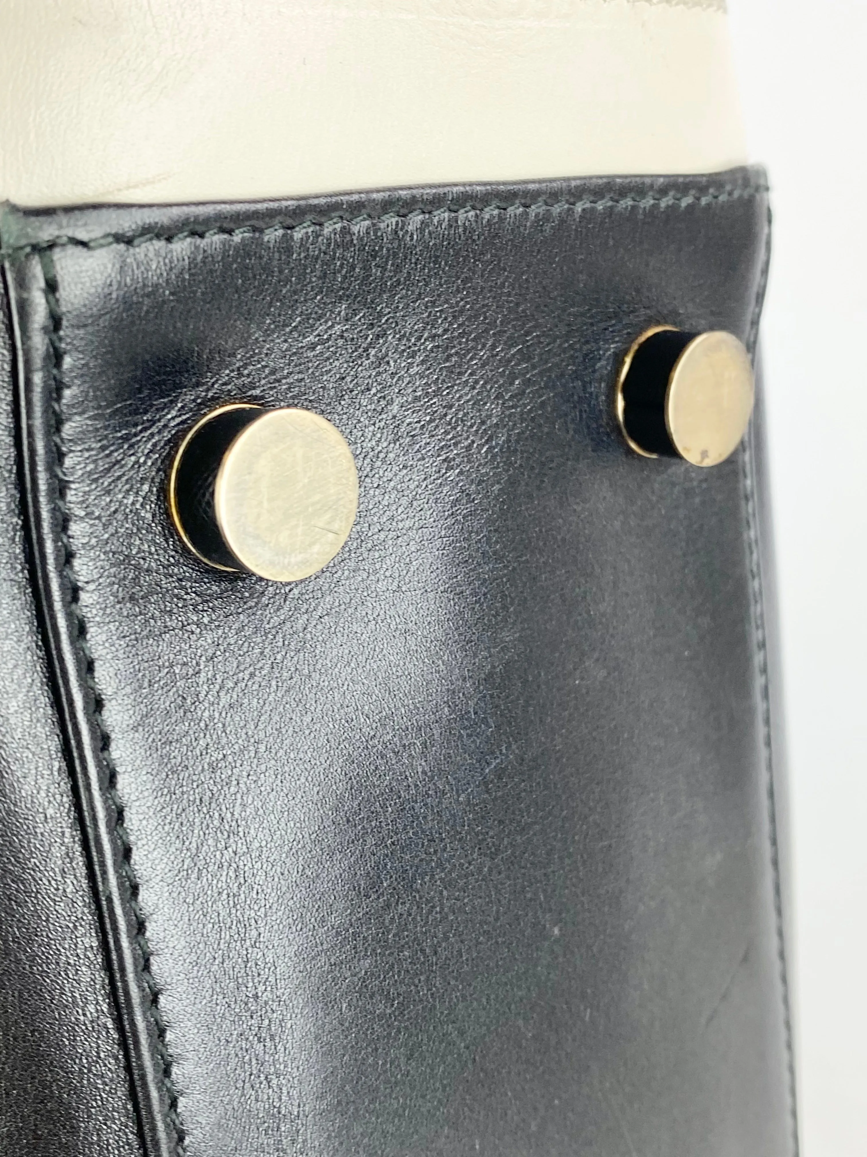 Bally Large Monochromatic Leather Tote Bag