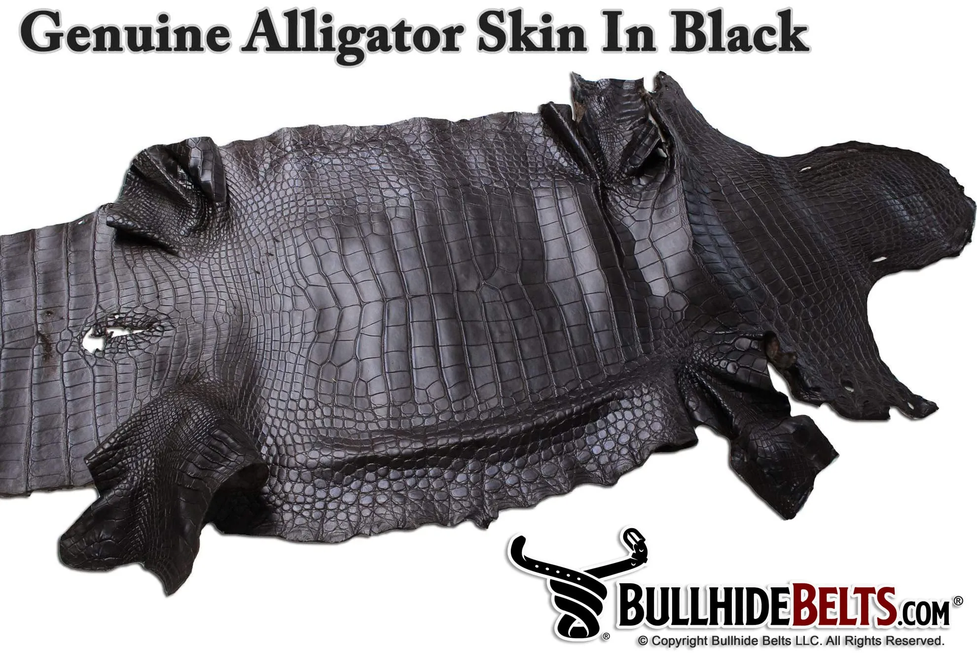 Black Alligator Money Clip Wallet With Credit Card Slots