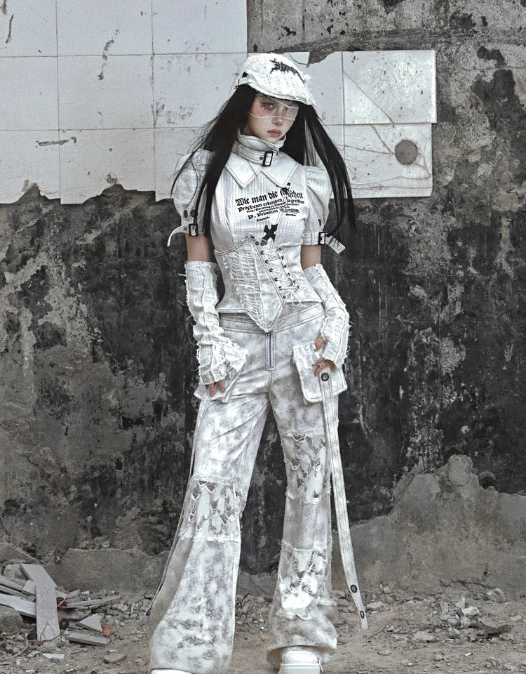 [Blood Supply] Madhouse Distressed Workwear Pants
