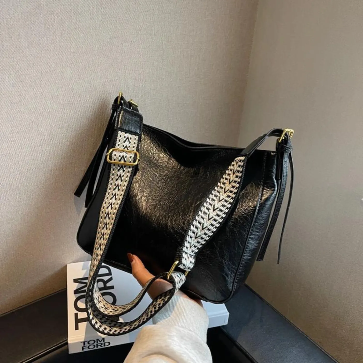 Bohemian Textured Large Capacity Tote Bag