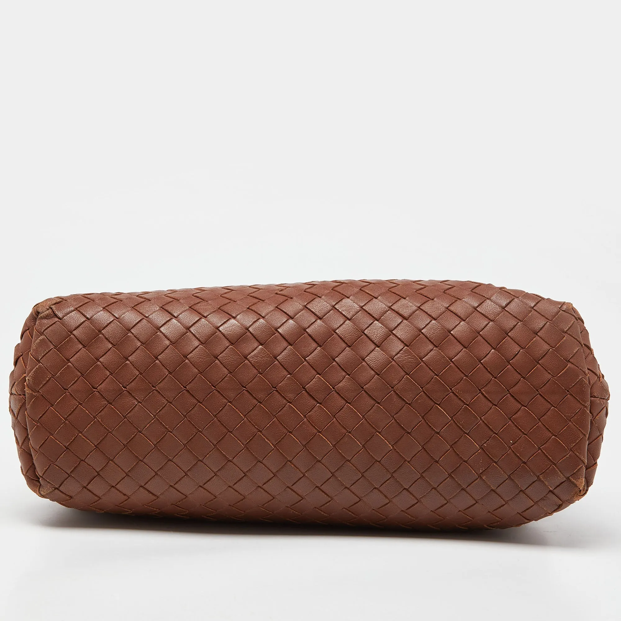 BOTTEGA VENETA Brown Intrecciato Leather Olimpia Shoulder Bag