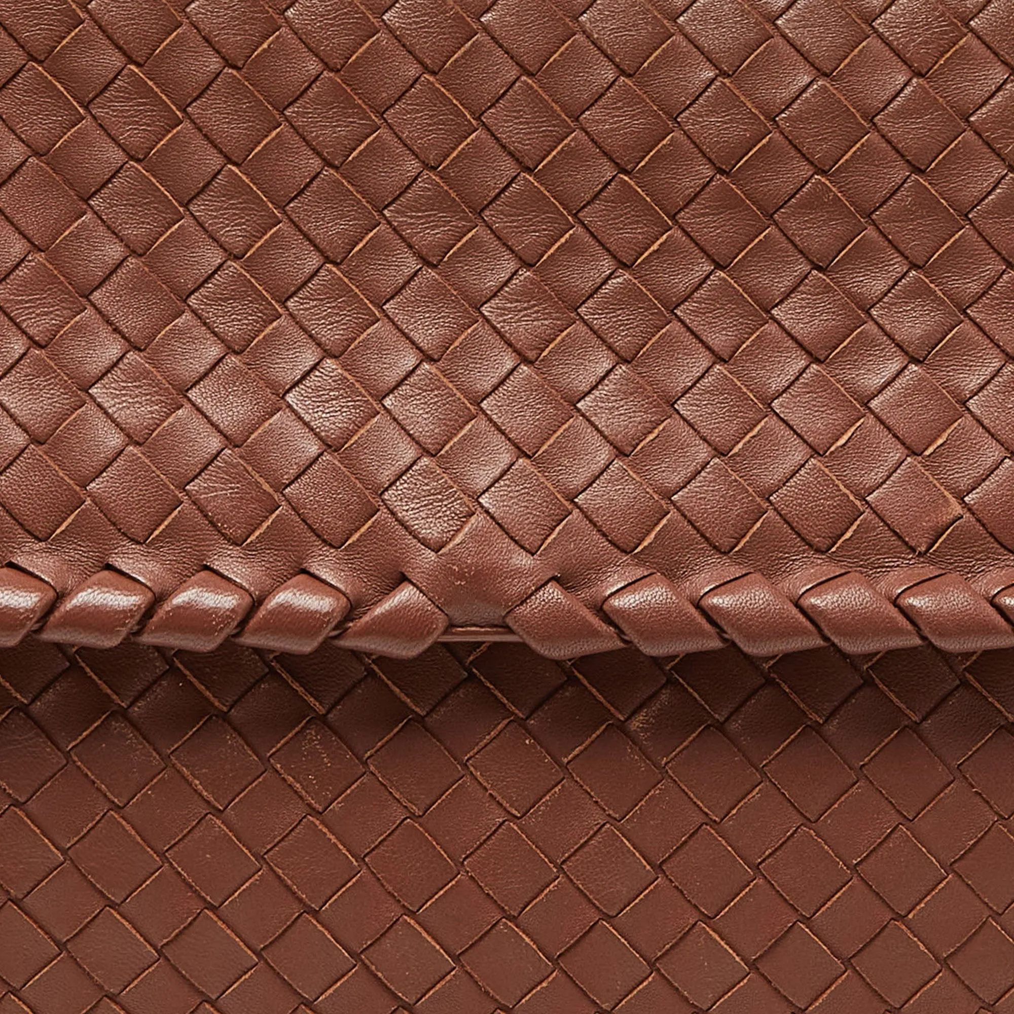 BOTTEGA VENETA Brown Intrecciato Leather Olimpia Shoulder Bag