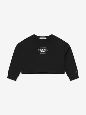 Calvin Klein Girls Organic Cotton Box Logo Sweatshirt
