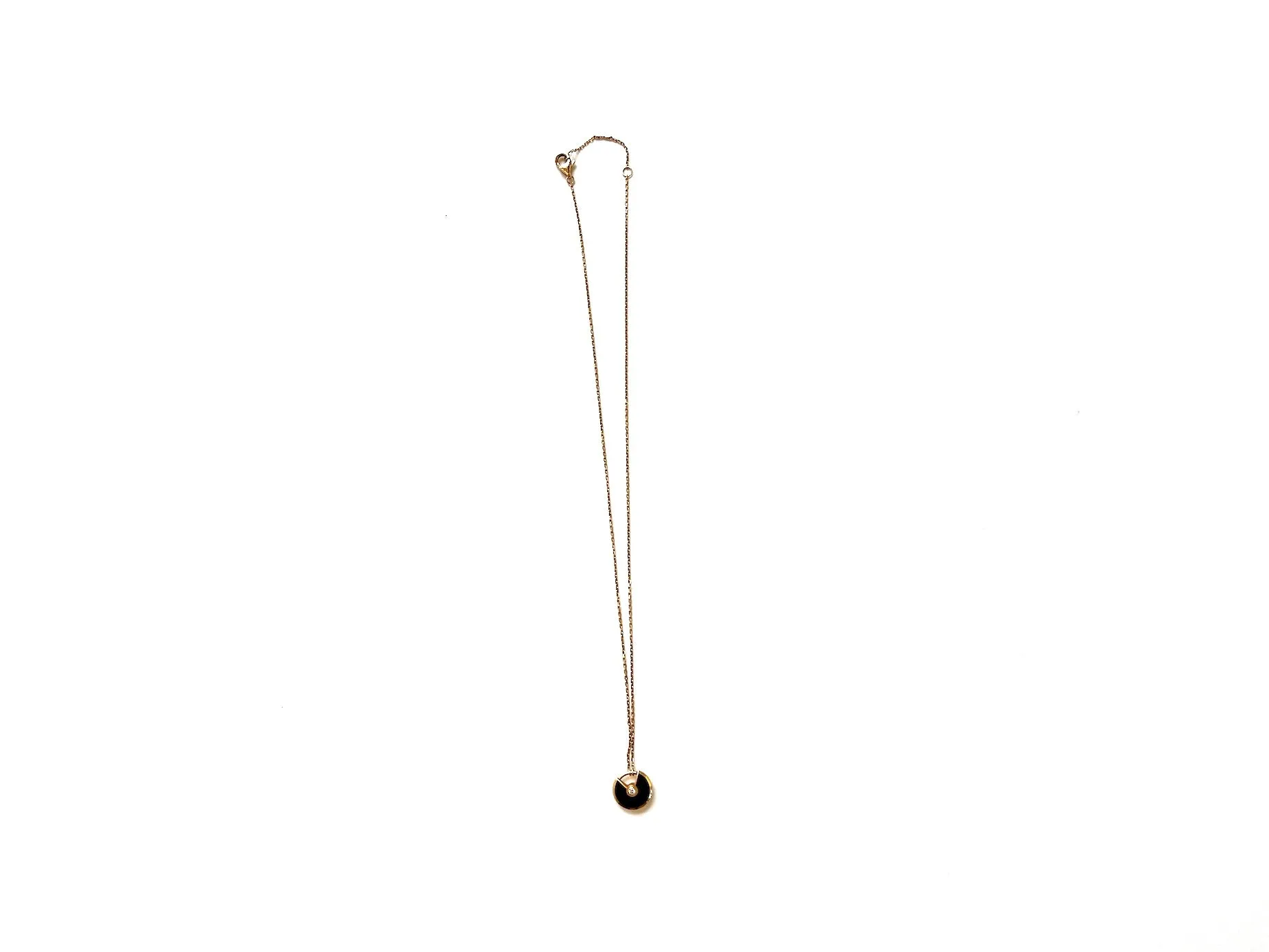 Cartier Amulette De Cartier XS Onyx Diamond Pendant Necklace
