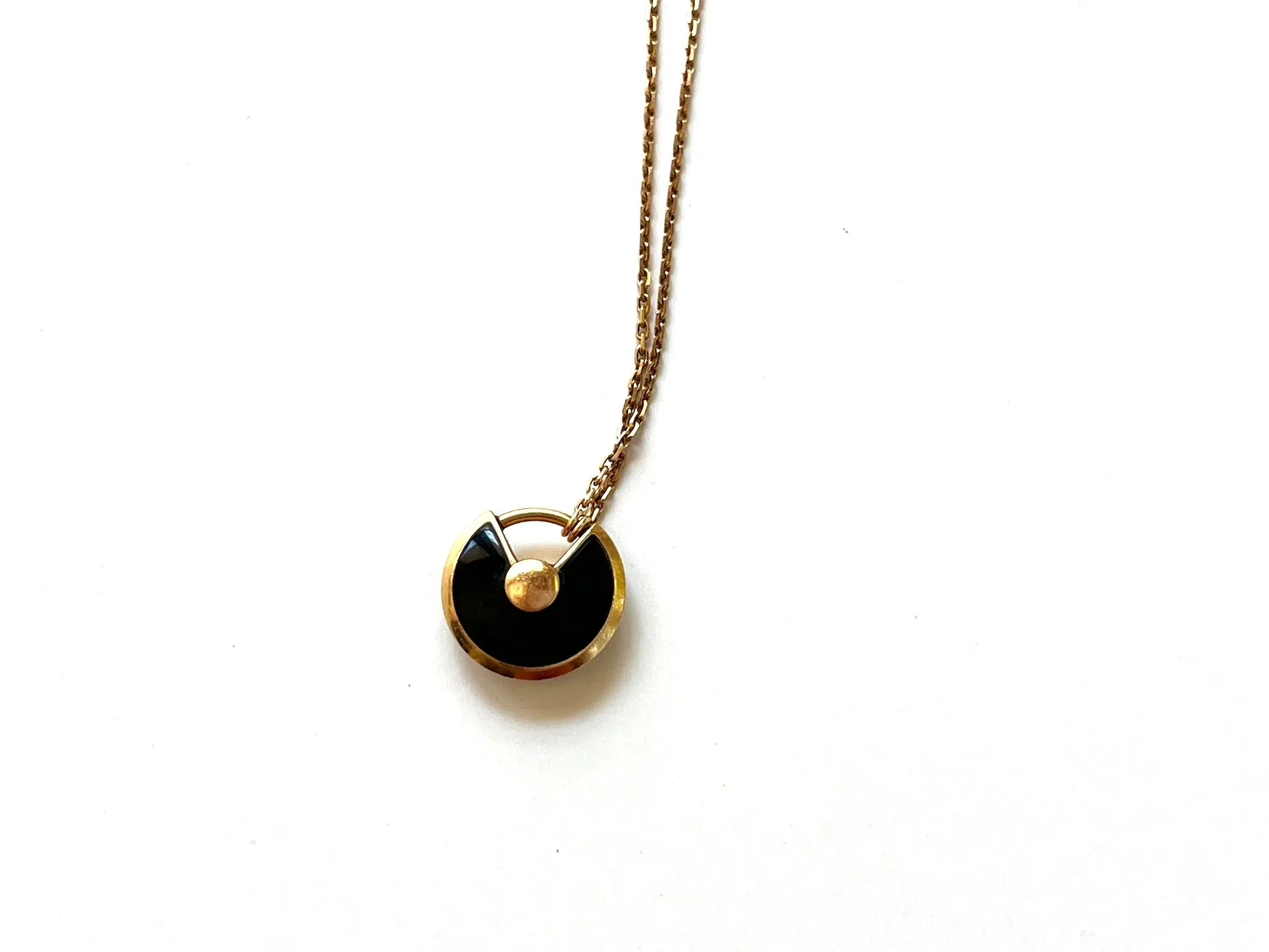 Cartier Amulette De Cartier XS Onyx Diamond Pendant Necklace
