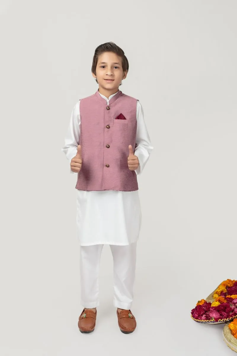 Cheeco Chic - MWCEID24 - mauve pink - cotton silk - waistcoat - 1 piece