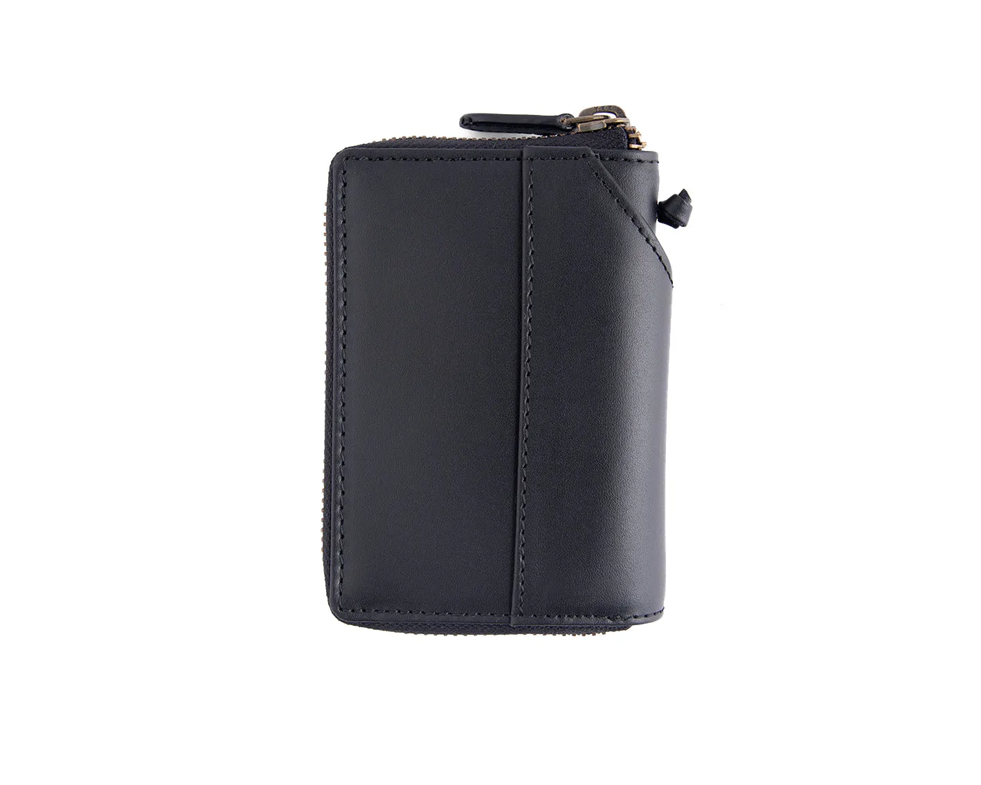 Compact Zipper Wallet - BLACK