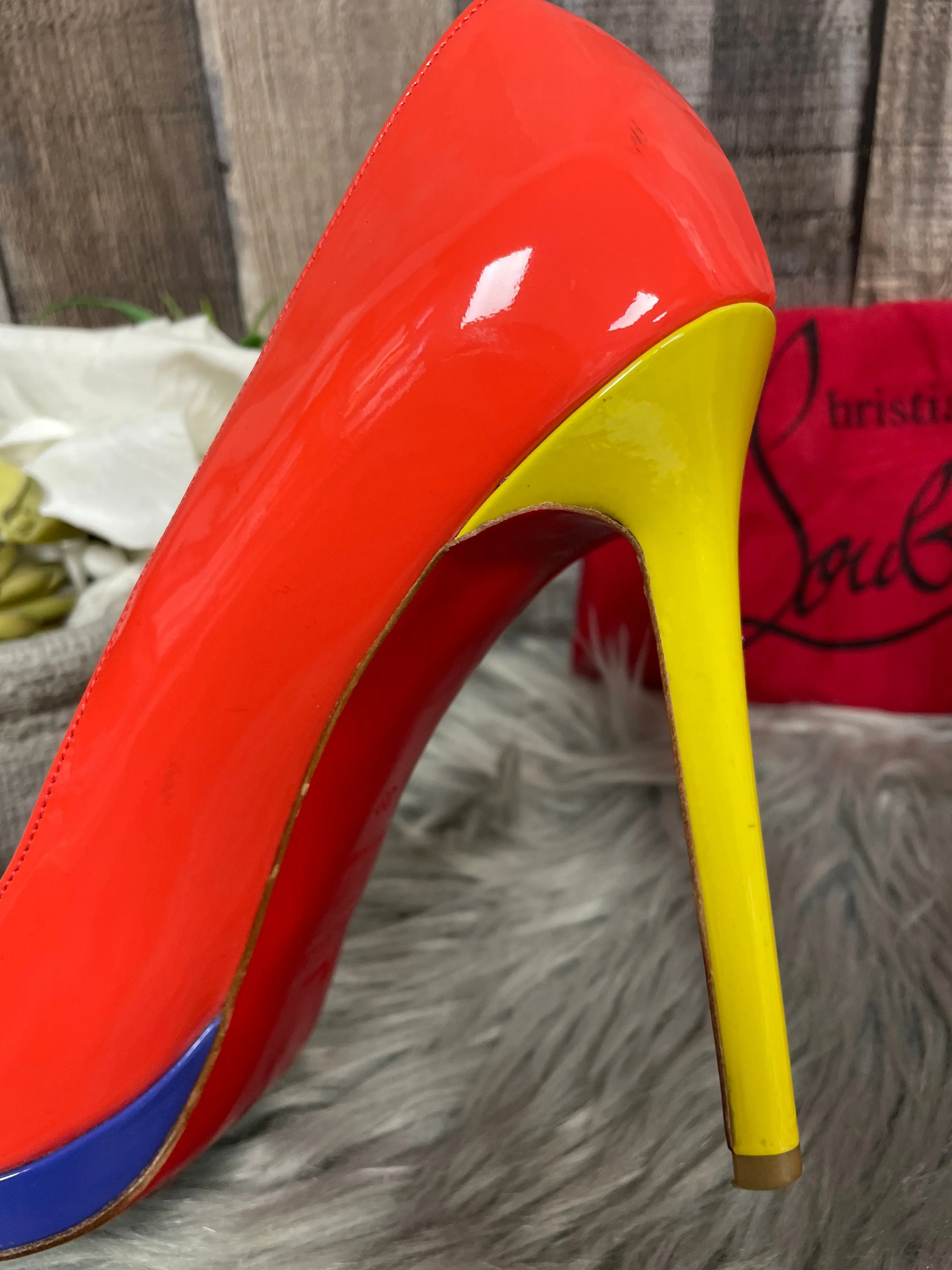 Coral Shoes Luxury Designer Christian Louboutin, Size 9