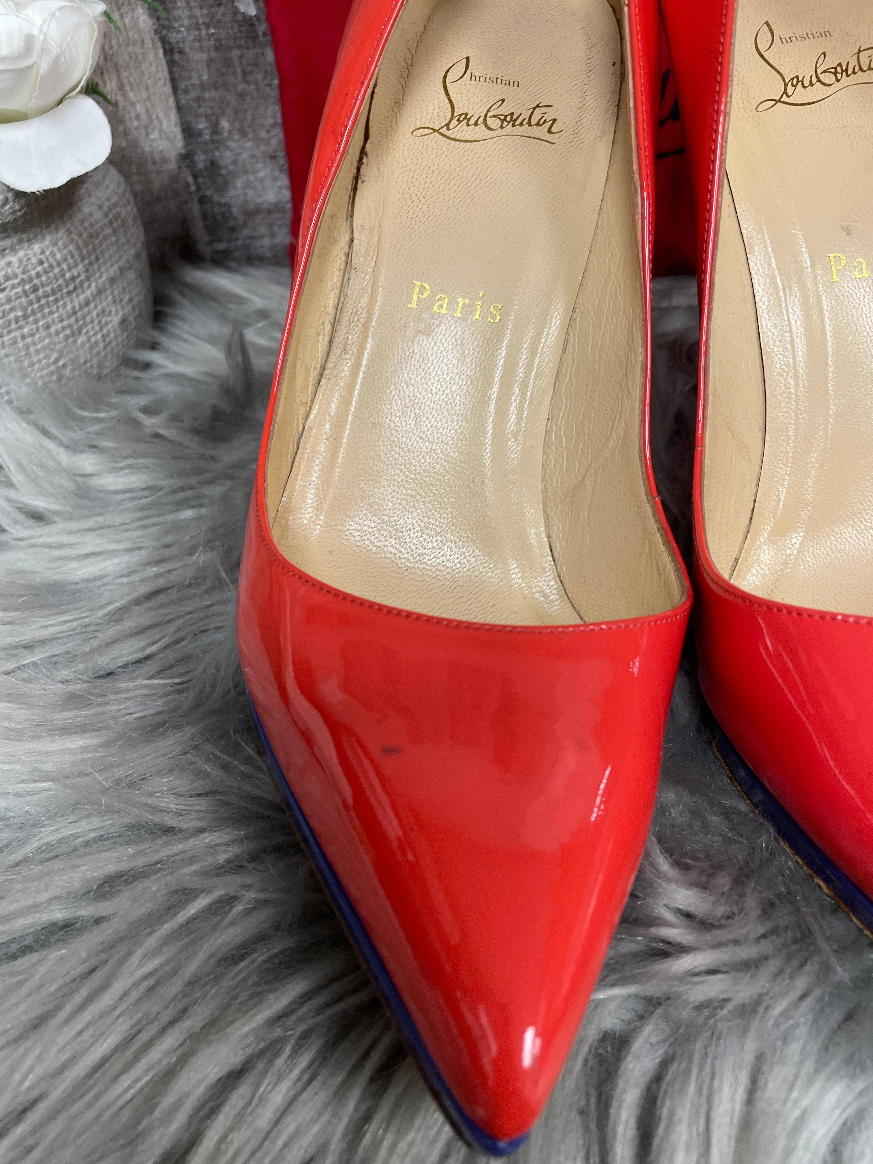 Coral Shoes Luxury Designer Christian Louboutin, Size 9