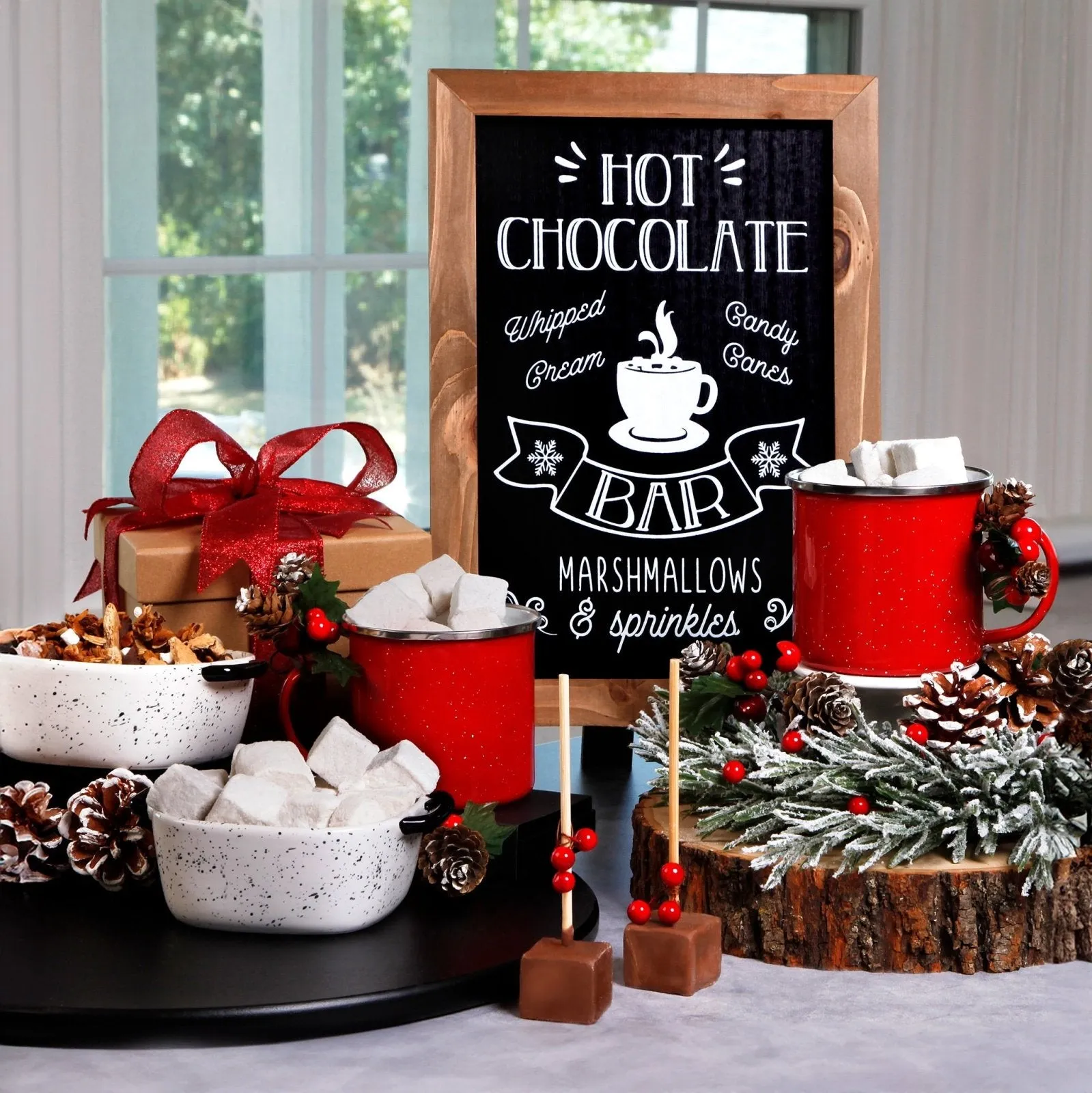 Cozy Campfire Hot Chocolate Gift Set with 2 Thermosteel Mugs