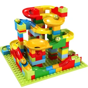 Creative Marble Race Track Building Set - 165/330pcs Fun Blocks
