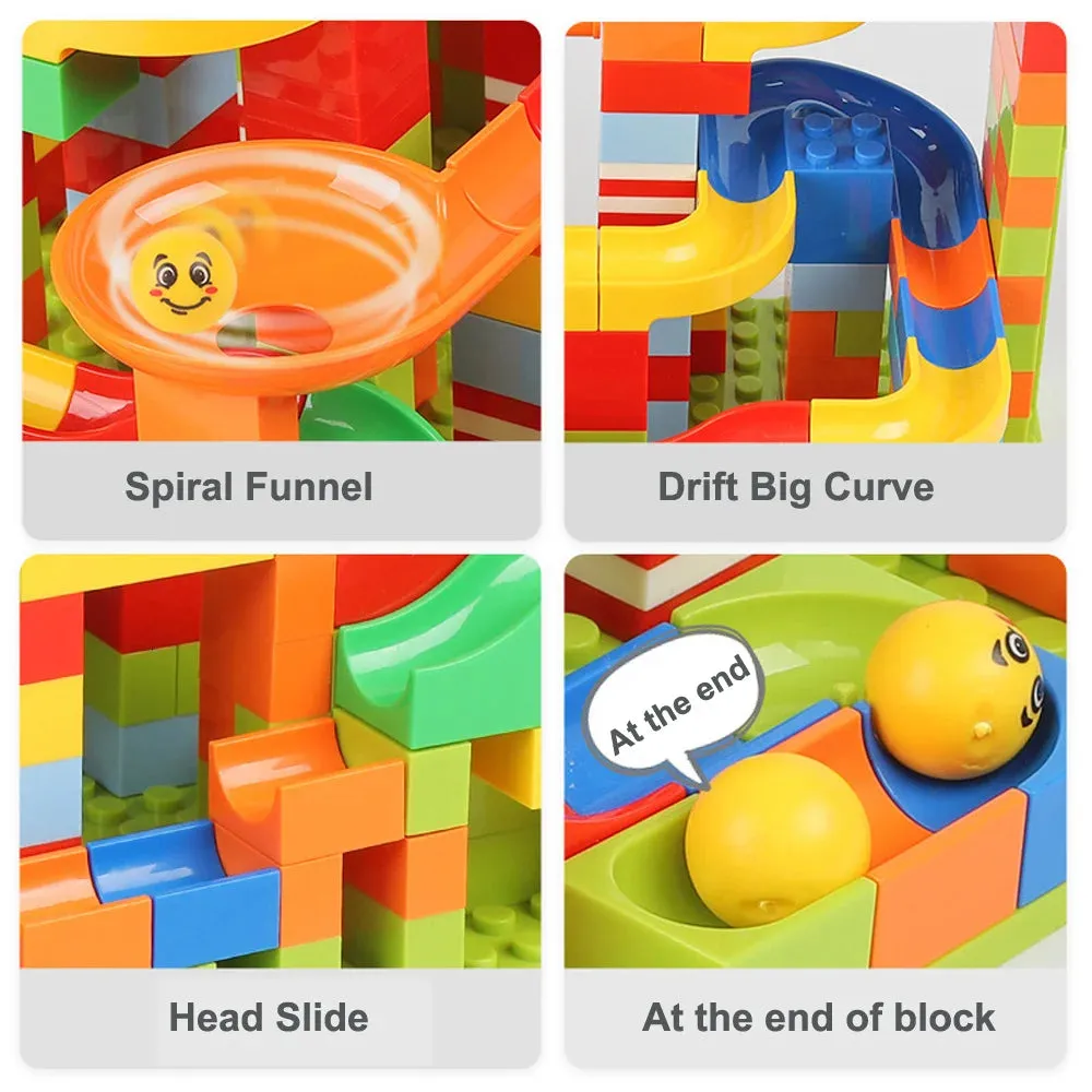 Creative Marble Race Track Building Set - 165/330pcs Fun Blocks