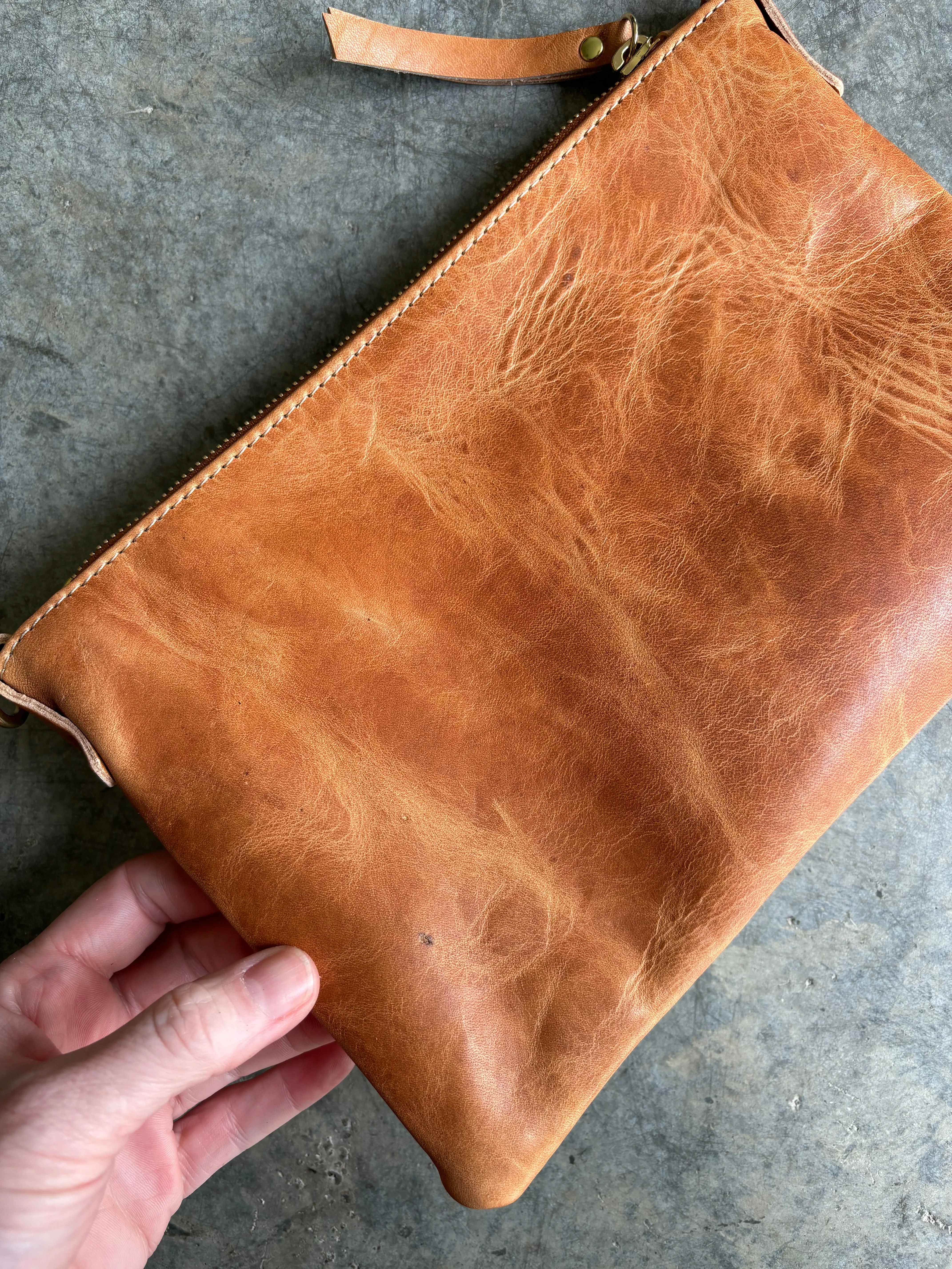 Custom Listing for Robin - Small Crossbody Clutch in Distressed Brown