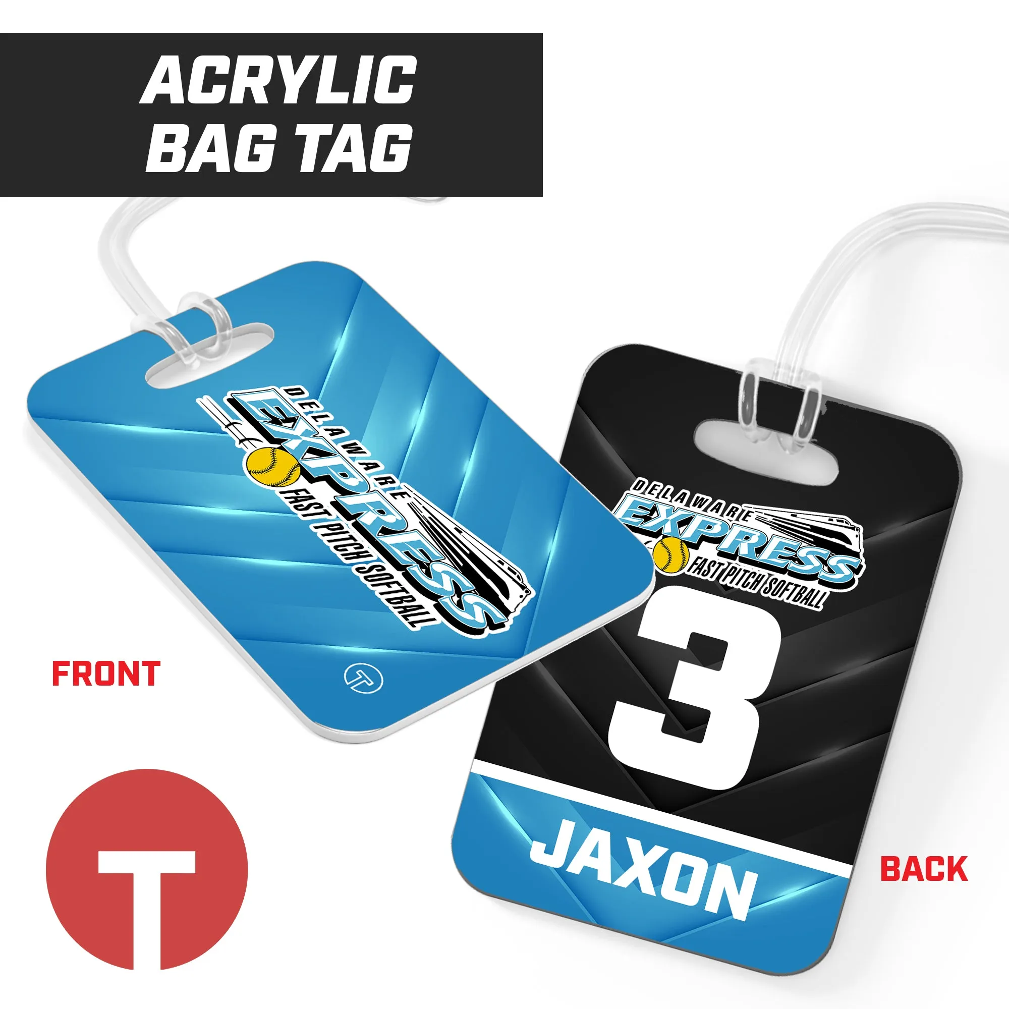 Delaware Express - Hard Acrylic Bag Tag