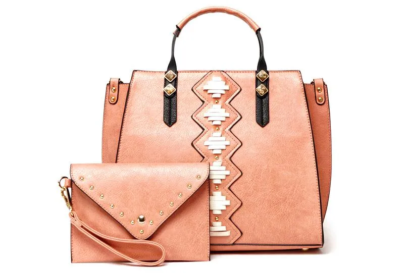 Fashionable Women Designer Leather Pink Bag