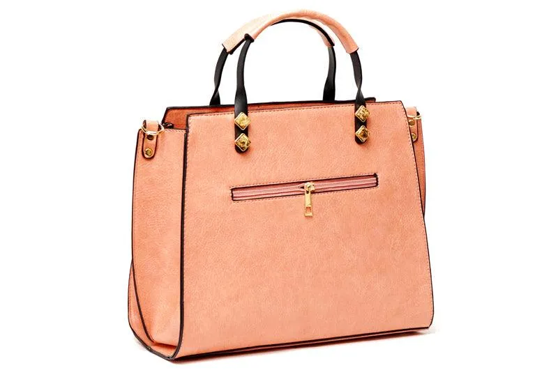 Fashionable Women Designer Leather Pink Bag