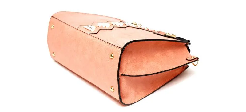 Fashionable Women Designer Leather Pink Bag