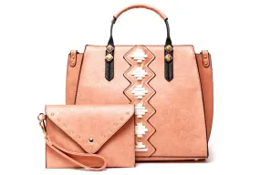 Fashionable Women Designer Leather Pink Bag