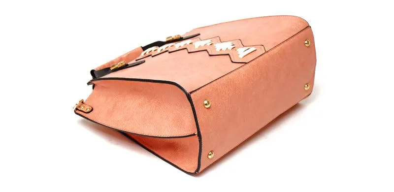 Fashionable Women Designer Leather Pink Bag