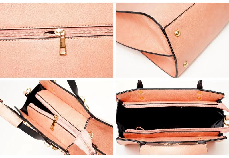 Fashionable Women Designer Leather Pink Bag