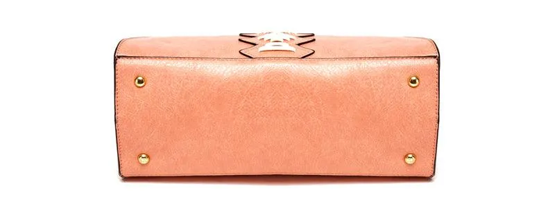 Fashionable Women Designer Leather Pink Bag