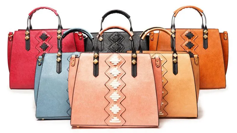 Fashionable Women Designer Leather Pink Bag
