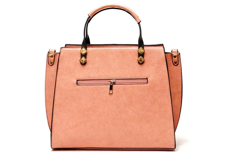 Fashionable Women Designer Leather Pink Bag
