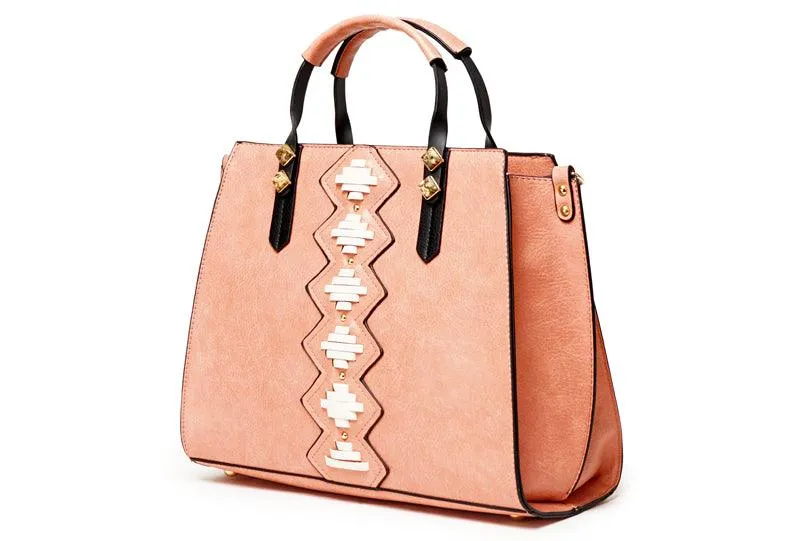 Fashionable Women Designer Leather Pink Bag