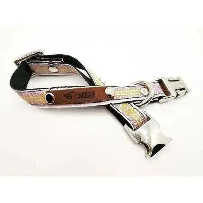 Finnigan Small Dog Collar: Personalised Engraving & Designer Fabrics