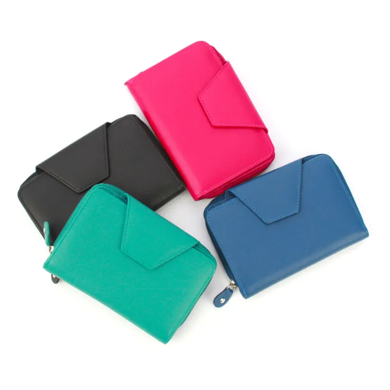 Genuine Soft Leather Purse RFID protection Hot Pink