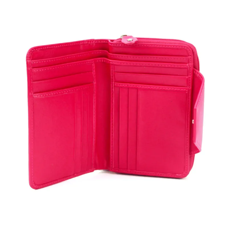 Genuine Soft Leather Purse RFID protection Hot Pink