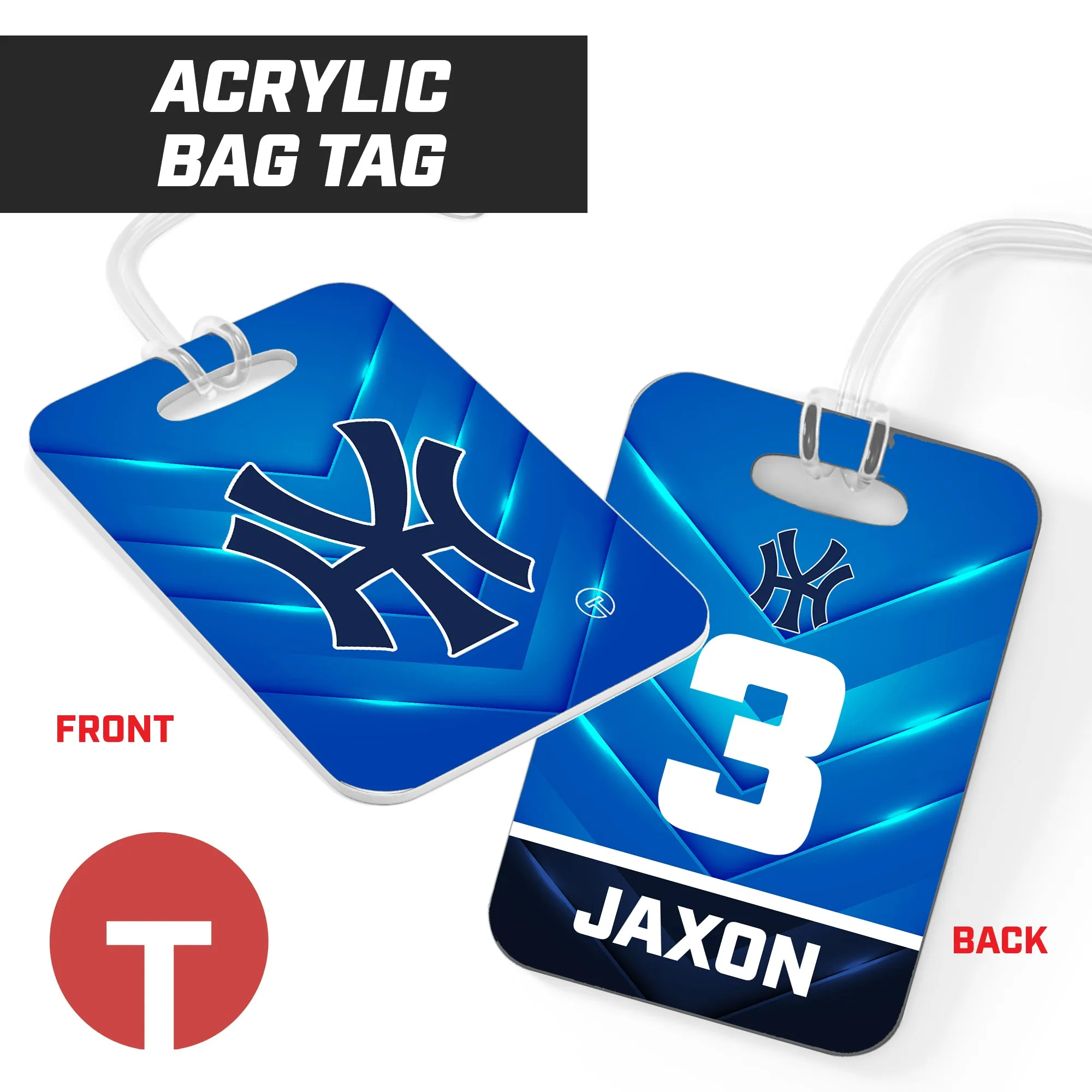 Hammond Yankees - Hard Acrylic Bag Tag