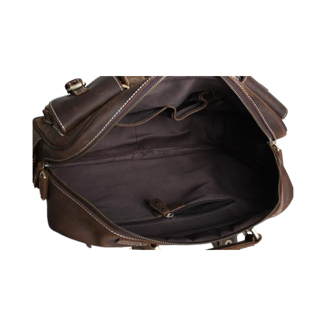 Handmade Vintage Large Genuine Leather Organizer Bag
