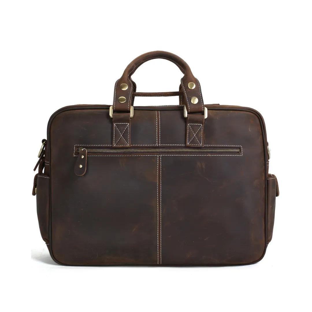 Handmade Vintage Large Genuine Leather Organizer Bag