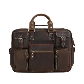 Handmade Vintage Large Genuine Leather Organizer Bag