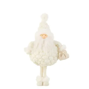 J-Line Standing Santa With Gift Bag White Small