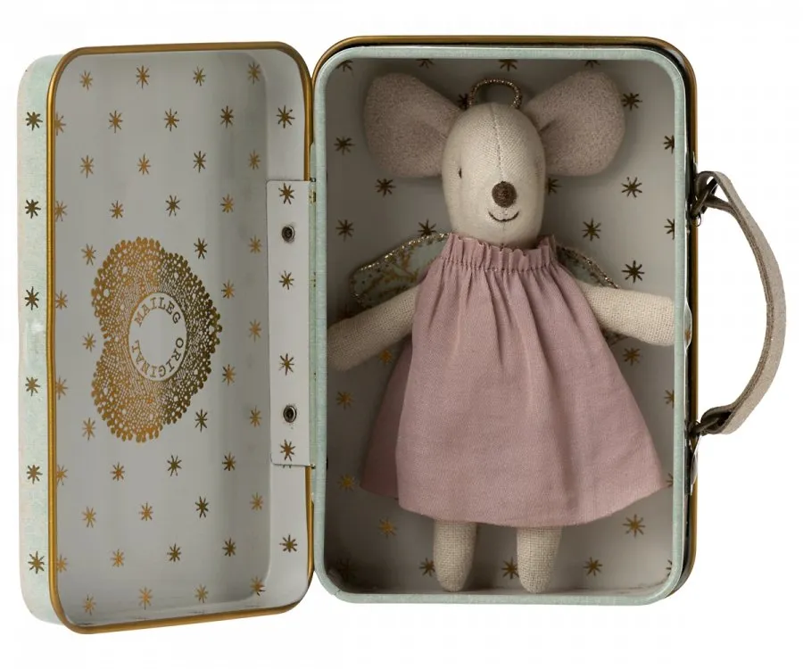 Maileg | Angel Mouse in Suitcase