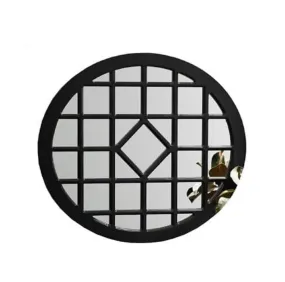 Modern Art & Craft's Decoration and Hand Crafts/Wood Wall Hanging Mirror/Wall Floating/Wall Mounted/Only Frame with Out Mirror (Szie -36"x36" Inch)(Black)