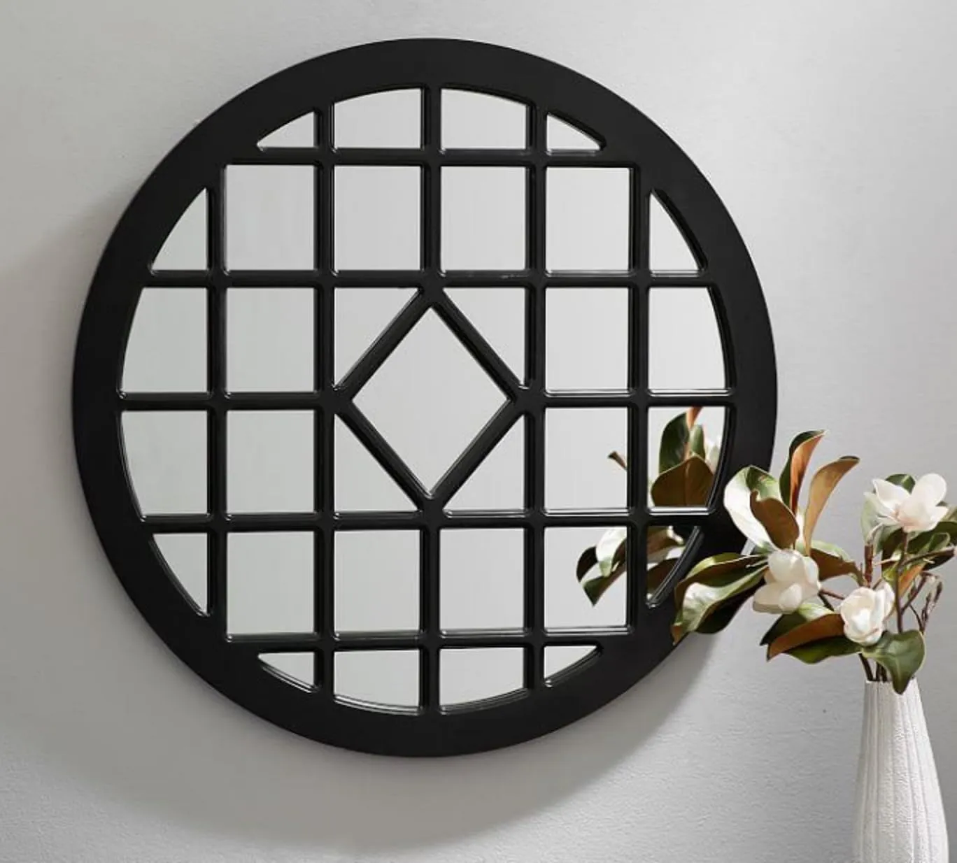 Modern Art & Craft's Decoration and Hand Crafts/Wood Wall Hanging Mirror/Wall Floating/Wall Mounted/Only Frame with Out Mirror (Szie -36"x36" Inch)(Black)