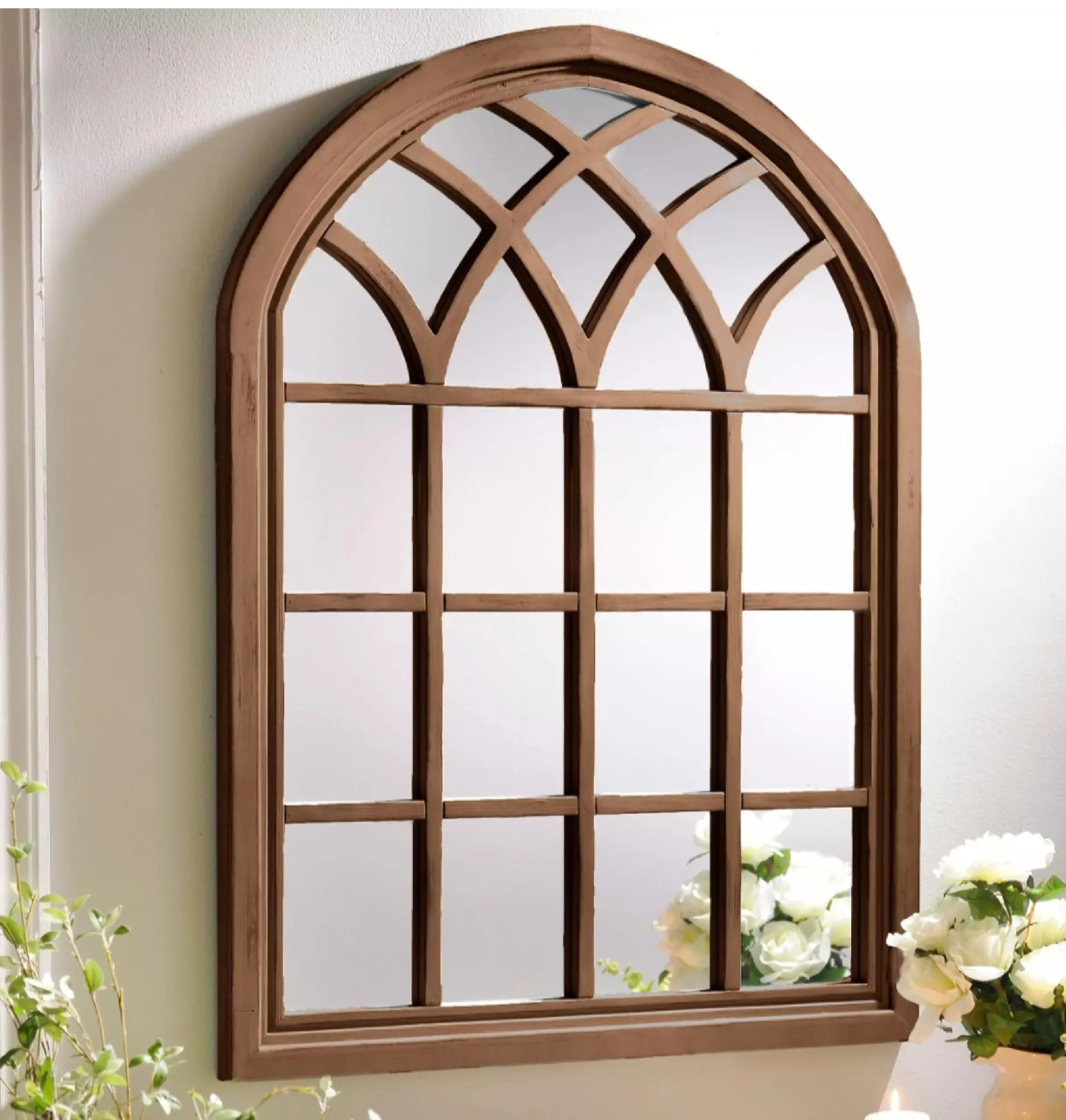 Modern Art & Craft's® Decorative & Hand Crafted Wooden Wall Decor/Wall Panel/Wall Frame/Mirror frame/Wall Hanging for Living Room/Bedroom/Hallway/Office (Size - 36x24 inch) (Brown)