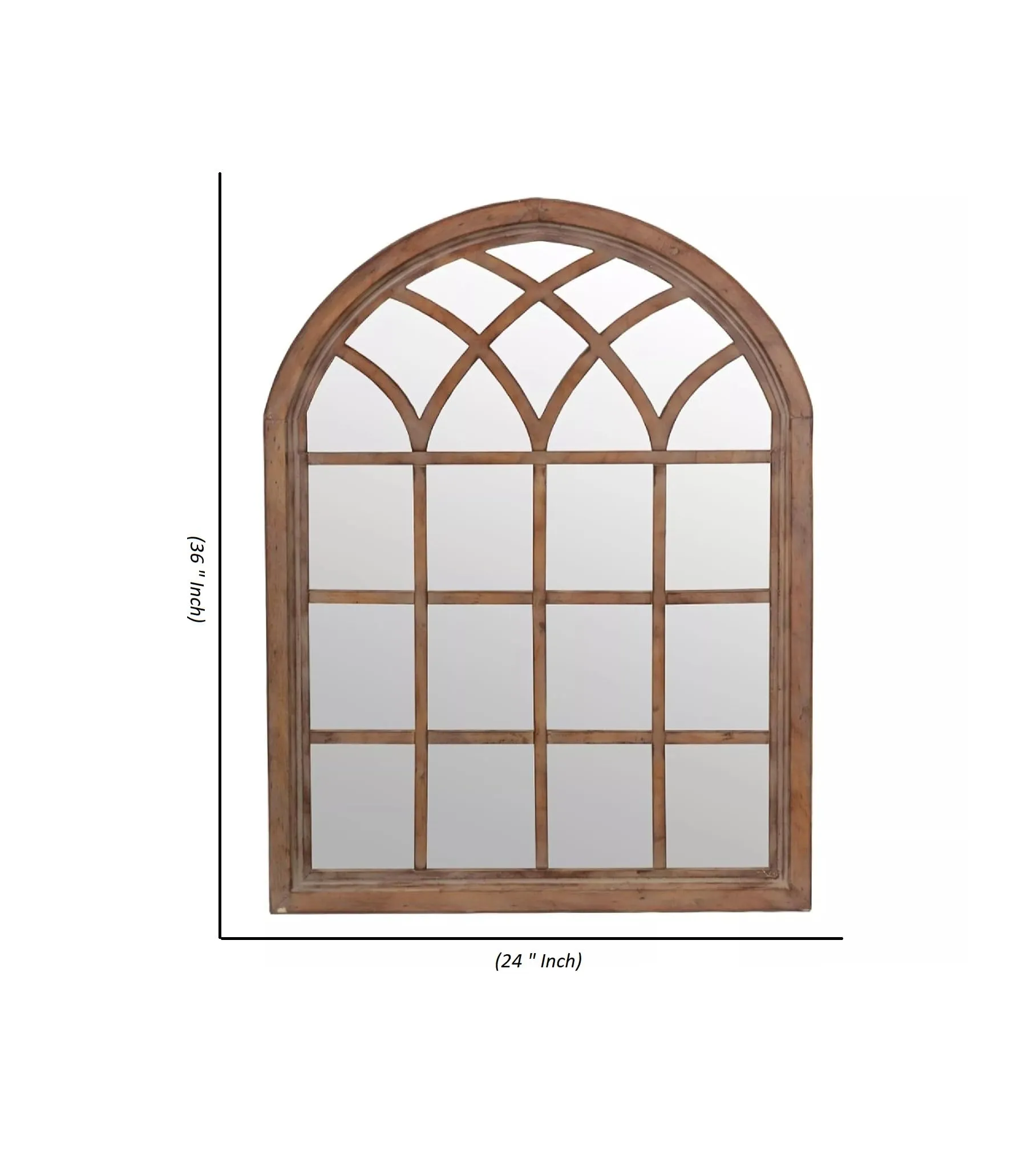 Modern Art & Craft's® Decorative & Hand Crafted Wooden Wall Decor/Wall Panel/Wall Frame/Mirror frame/Wall Hanging for Living Room/Bedroom/Hallway/Office (Size - 36x24 inch) (Brown)