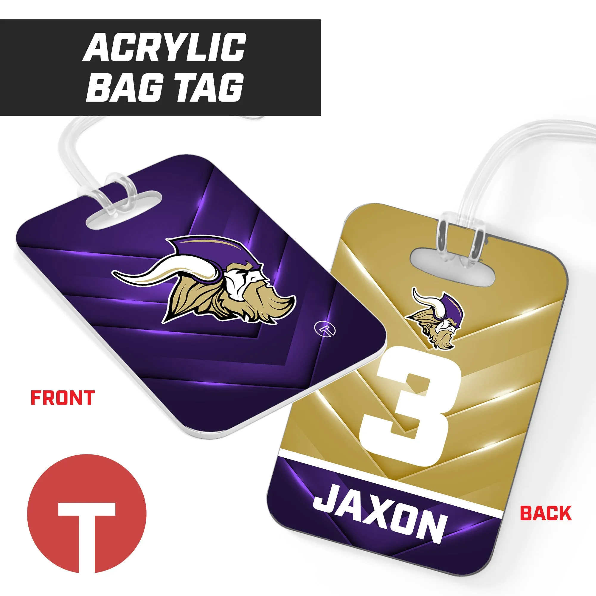 NKHS Vikings - Hard Acrylic Bag Tag