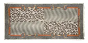 Paisley & Houndstooth Snaffle Bits Silky Scarf