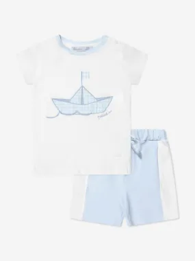 Patachou Baby Boys T-Shirt And Shorts Set in Blue