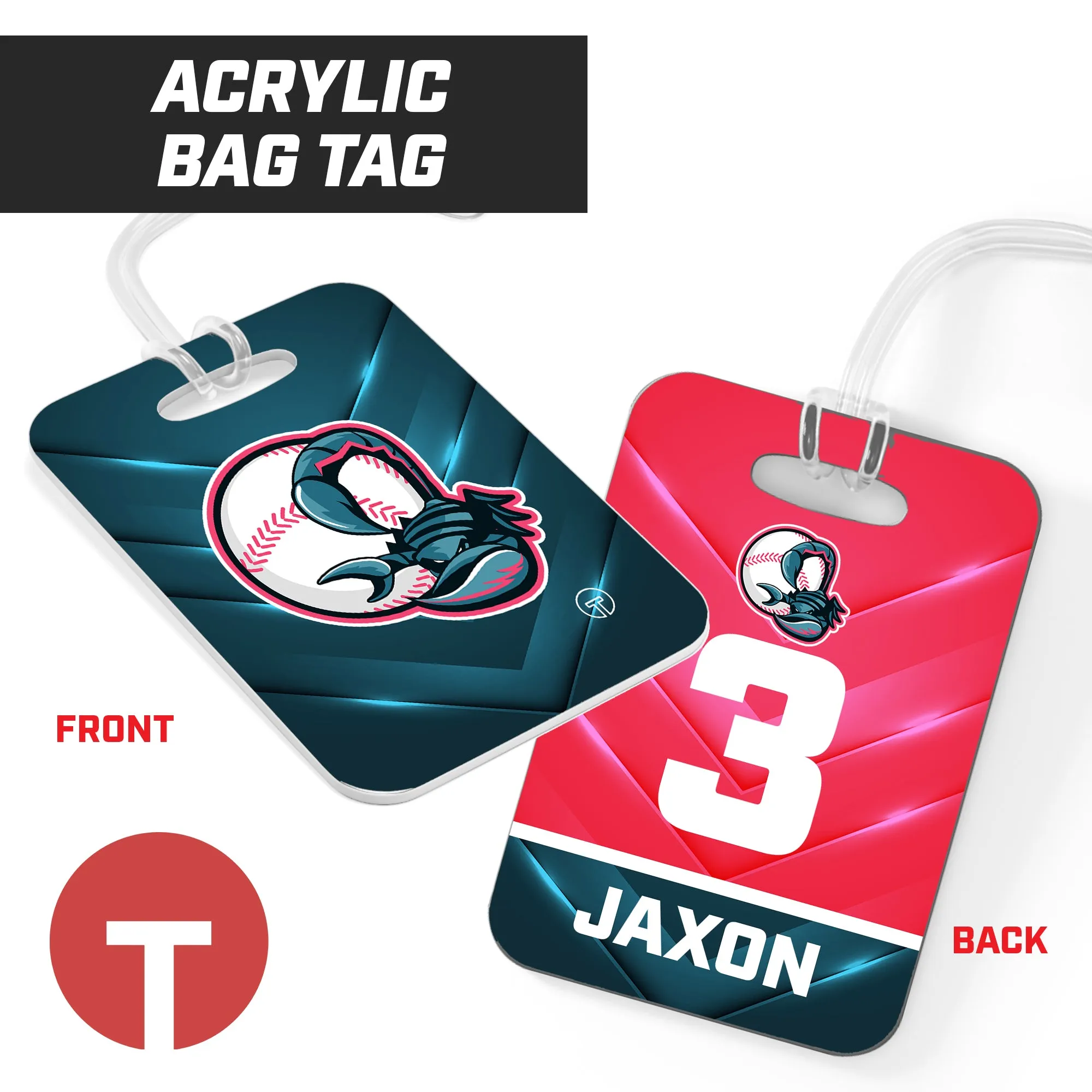 PBC Stingers - Hard Acrylic Bag Tag