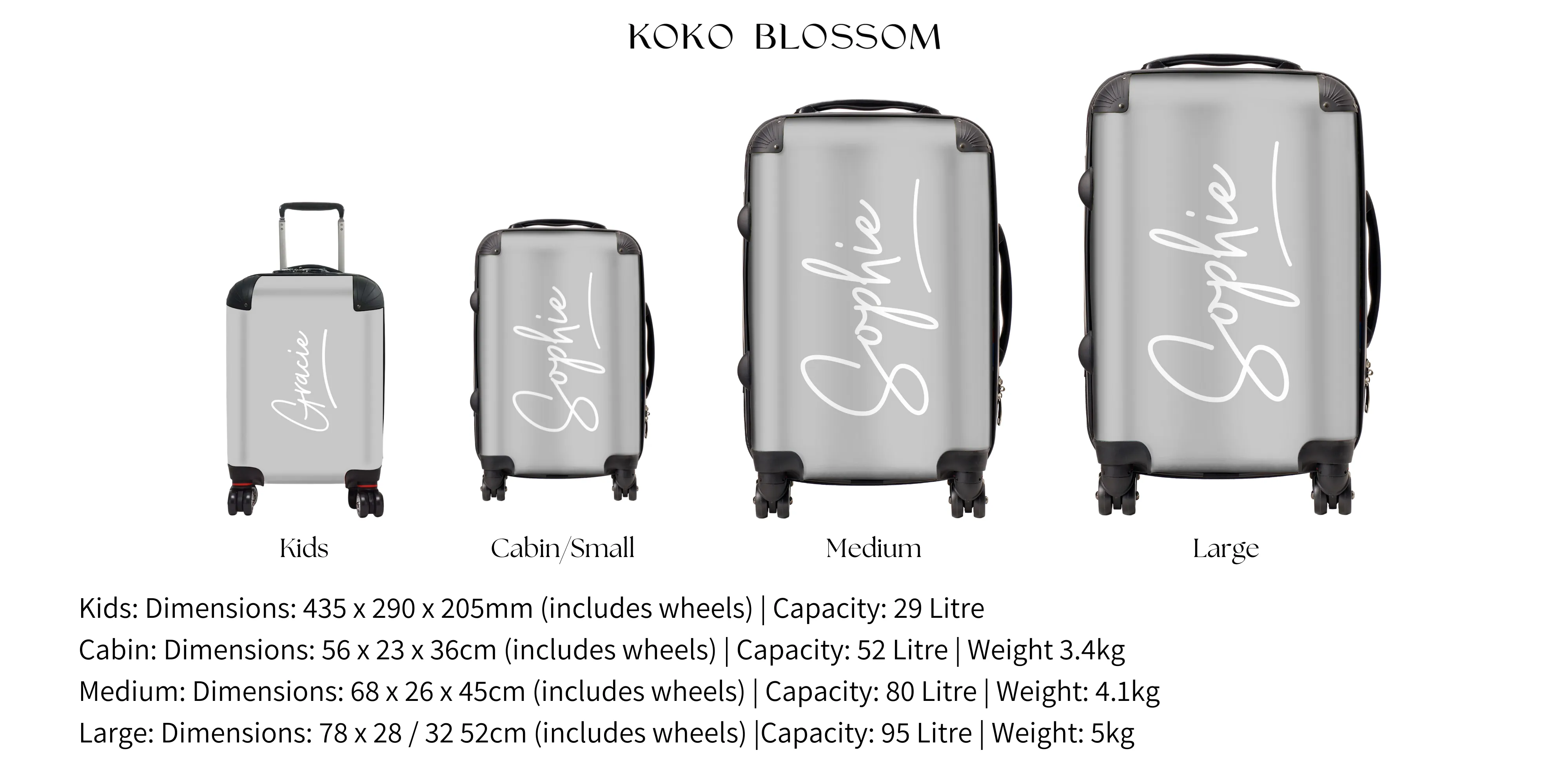 Personalised Suitcase | Signature in Caramel