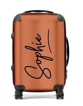 Personalised Suitcase | Signature in Caramel