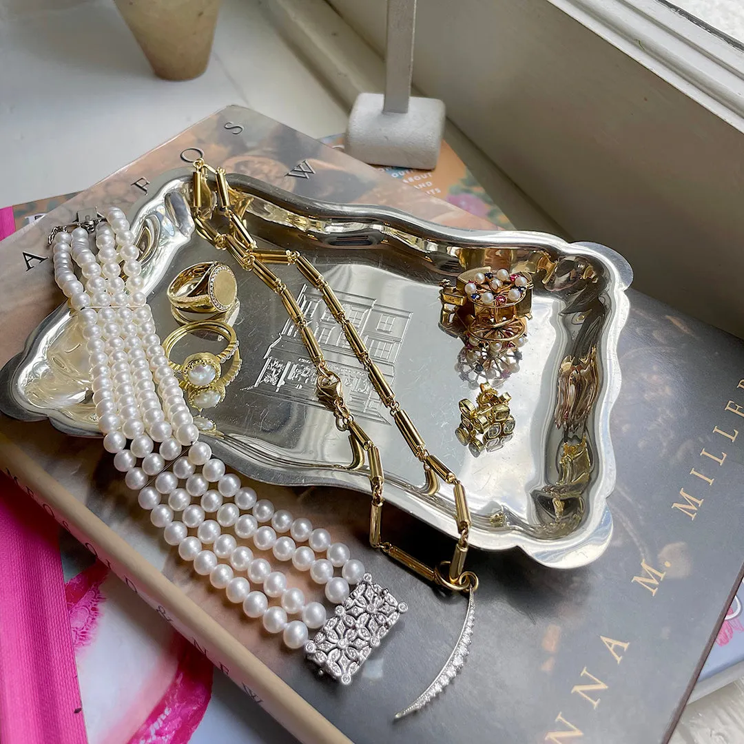 Pewter Chippendale Small Tray
