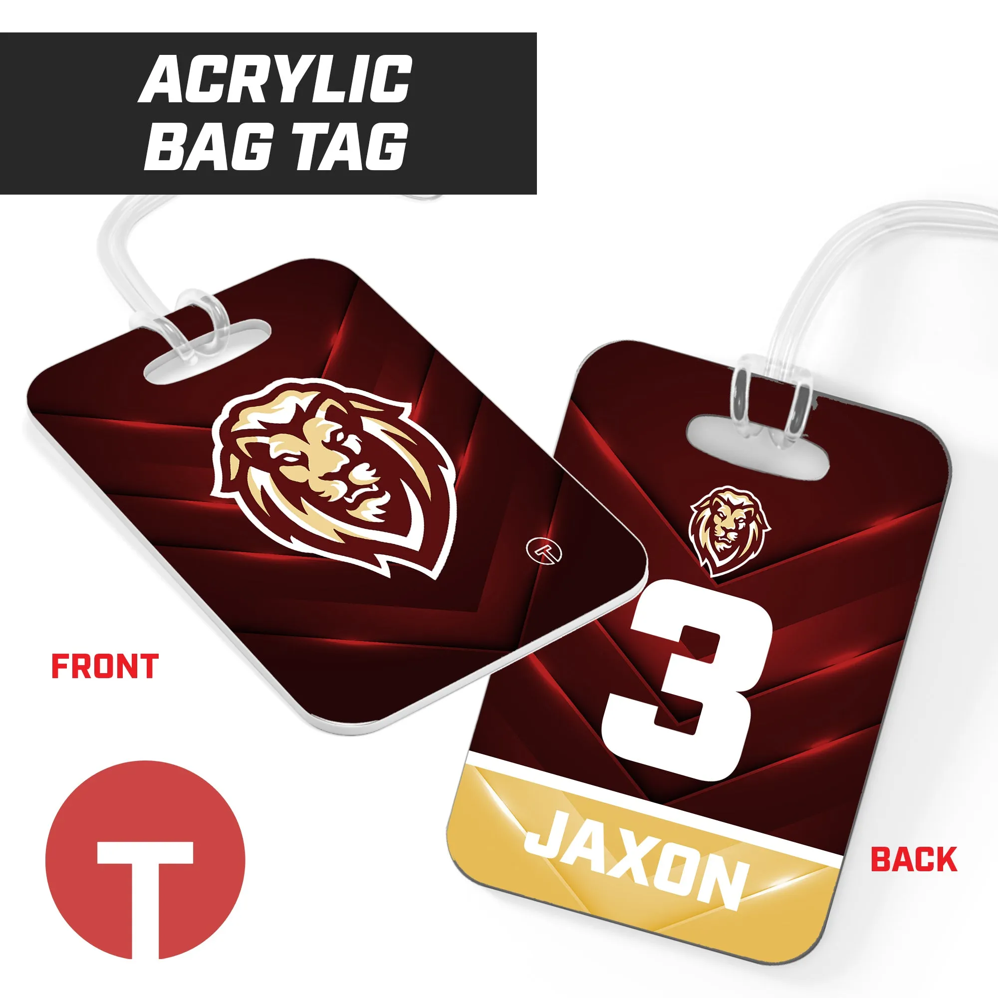Praise Academy - Hard Acrylic Bag Tag